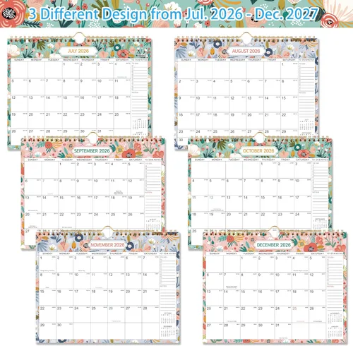 Miniatura 4 de Calendario de pared 2026-2027, calendario 2026-2027 de julio de 2026 a diciembre de 2027, calendarios de pared de 8.5 x 11 pulgadas con fechas