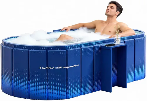 Miniatura 12 de Bañera Plegable Portátil, Bañera Independiente Sin Instalación, Bañera de Remojo SPA para Baño, Cabina de Ducha Plegable para Baños Calientes