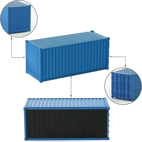 Miniatura 5 de 8 unids Mezclado Diferente 20ft Contenedor de Carga HO Escala Modelo Tren Accesorios 1:87 20 Pie Contenedor C8720
