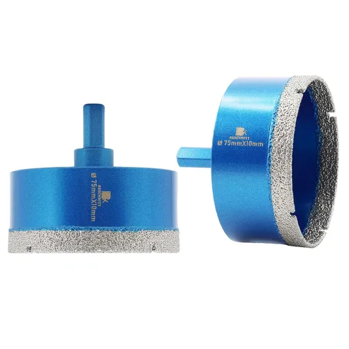 Miniatura 25 de Juego de brocas de núcleo de diamante seco, BRSCHNITT 1/4"*2, 5/16", 3/8" sierra de agujeros de diamante y brocas de carburo de 1/4"*3, 5/16"*2