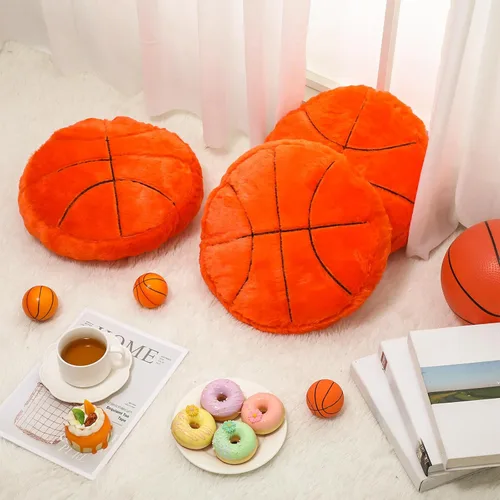Miniatura 7 de Gerrii 4 almohadas deportivas de baloncesto, softbol, fútbol, voleibol, tenis, cojín de felpa esponjoso, regalo para noche de personas mayores