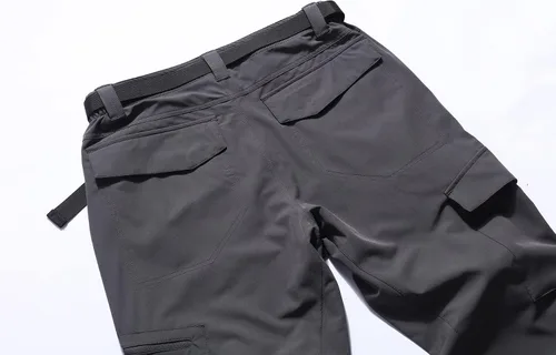 Miniatura 4 de MOERDENG Pantalones de senderismo ligeros para hombre con cinturón, impermeables, de secado rápido, pantalones tácticos elásticos