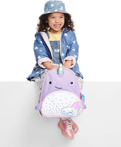 Miniatura 125 de Skip Hop - Mochila para preescolar, colección Zoo, para niños pequeños de 3 a 4 años, diseño de llama