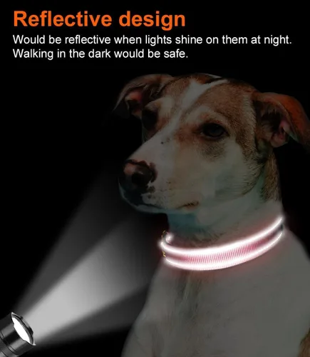 Miniatura 5 de Joytale - CCollar reflectante para perro, collar de nailon transpirable con acolchado de neopreno suave para mascotas, ajustable para perros Rosa