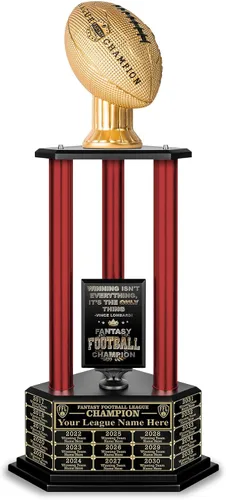 Miniatura 20 de TrophySmack Fantasy Football Trophy, 19-Year Perpetual Winner Award – Customizable Championship Award with Plaque and Winner Engravings