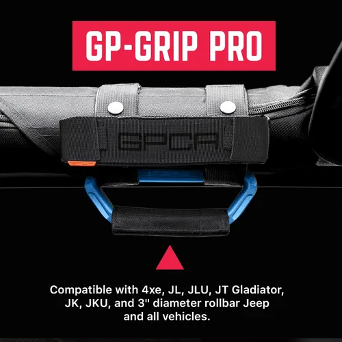 Miniatura 2 de Asas de metal para Jeep Wrangler 4xe, JL, JT, JK, Sport, Sahara, Rubicon y Gladiator 4DR/2DR 2007-2023 GP Grip PRO por GPCA, plegables patentadas
