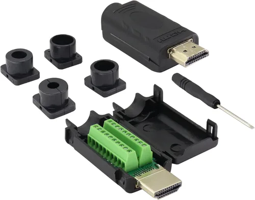 Miniatura 9 de Adaptador de terminal de tornillo HDMI sin soldadura, módulo HDMI macho sin soldadura, caja de conexiones, conector de cable HD, módulo de señal