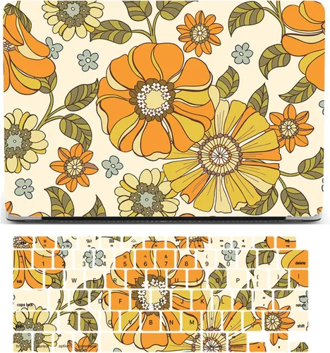 Miniatura 16 de Funda compatible con MacBook Air de 11 pulgadas, cubierta protectora de plástico y cubierta de teclado, grano de madera