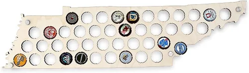Miniatura 36 de Torched Mapa de tapa de cerveza de Virginia Occidental, soporte de tapa de cerveza de los Estados Unidos, decoración de pared, regalo para amantes