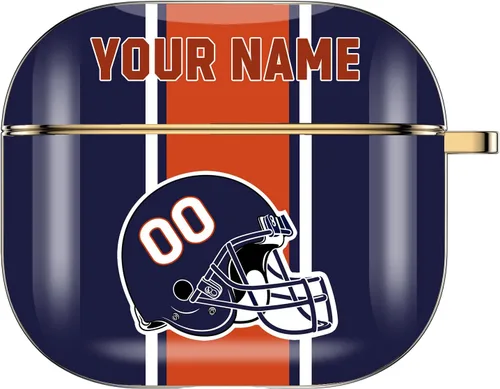 Miniatura 23 de Funda personalizada para casco de fútbol americano con nombre y número para AirPods Pro de 3ª generación Pro 2 (2019 2021 2022) Funda protectora