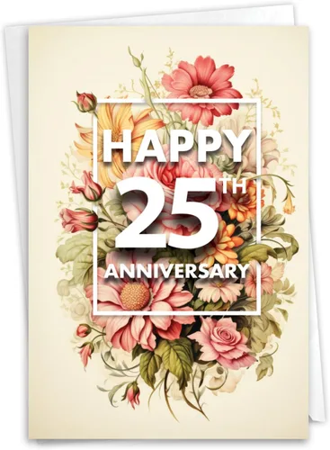 Miniatura 12 de NobleWorks Tarjeta de felicitación de 25 aniversario (compañero de trabajo) con sobre de 5 x 7 pulgadas para hombres, mujeres (1 tarjeta) 25 años
