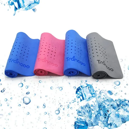 Miniatura 9 de Paquete de 6 toallas de enfriamiento PVA (33 x 7.85 pulgadas), bufanda de enfriamiento instantáneo y trapos de sudor para gimnasio, correr