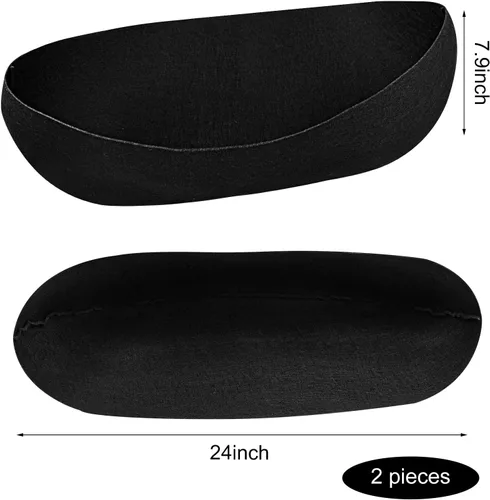 Miniatura 2 de 2 forros mejorados para macetas de 24 pulgadas, forros de tela para ventana, forro de fieltro para macetas, forro de cesta de flores negras, forro