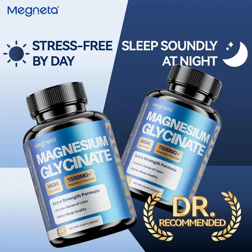Miniatura 4 de Glicinato de magnesio – Suplemento de magnesio de alta absorción con vitamina B6, D3 y pimienta negra – Promueve la calma, la relajación y un mejor
