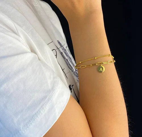 Miniatura 3 de JoycuFF Pulseras de oro con iniciales para mujer, regalos de Navidad, joyería bonita a la moda