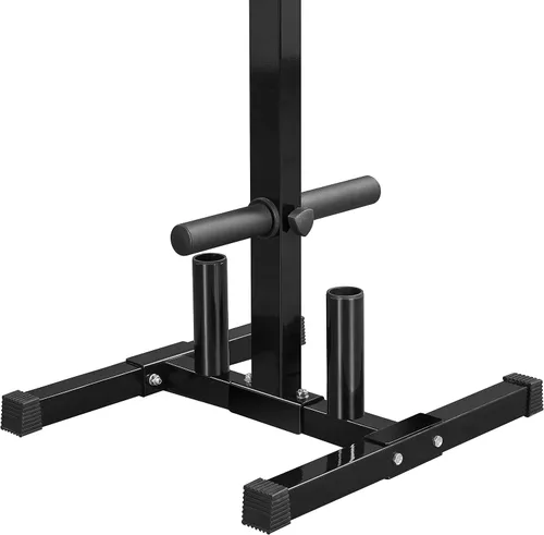 Miniatura 6 de Yaheetech Soporte para placas de mancuernas y mancuernas de 2 pulgadas para árbol olímpico, soporte para placa de parachoques de peso con 2 soportes