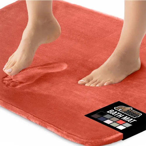 Miniatura 37 de GORILLA GRIP Alfombras de Baño de Espuma Viscoelástica, Tapetes de Baño de Terciopelo Suave y Absorbente, Puntos Duraderos en la Parte Inferior