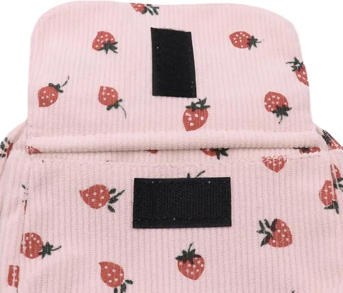 Miniatura 26 de Bolso cruzado de pana de fresa para mujeres y niñas, bonito bolso de mano con diseño de fresa, bolso de mensajero pequeño, bolso de hombro