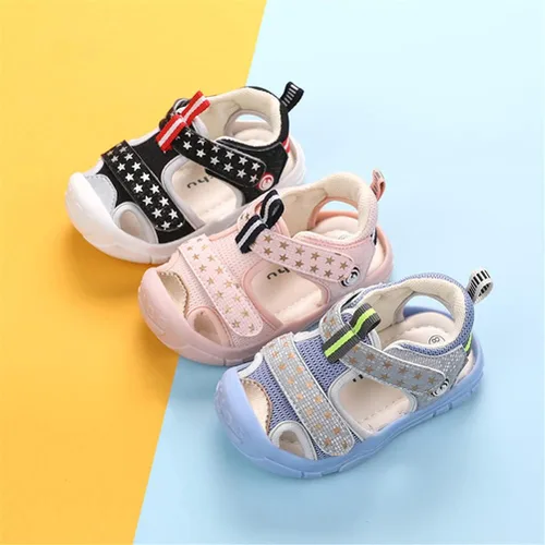 Miniatura 6 de Sandalias de verano para niños pequeños, sandalias deportivas para niños, puntera cerrada, correa atlética, zapatos de agua para playa