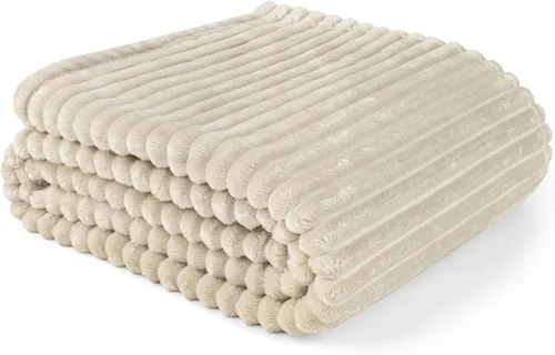 Miniatura 33 de PAVILIA Manta de forro polar súper suave, manta de franela de felpa mullida, cálida y acogedora manta de microfibra acanalada para sofá o cama, Negro