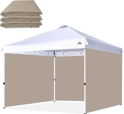 Miniatura 12 de SCOCANOPY SideWall para marco de toldo desplegable de 8 x 8 pies, paquete de 3 solamente Sunwall, (morado)