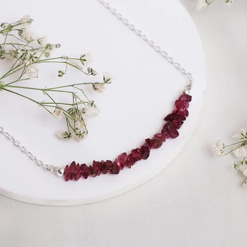 Miniatura 2 de Gempires - Collar de cristal de amatista morada, regalo de piedra natal de febrero, hipoalergénico de 18 pulgadas, joyería chapada en plata