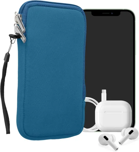 Miniatura 40 de kwmobile Funda universal para teléfono tamaño XS - 3,5/4 pulgadas - Funda de neopreno para teléfono inteligente con cremallera - Funda impermeable