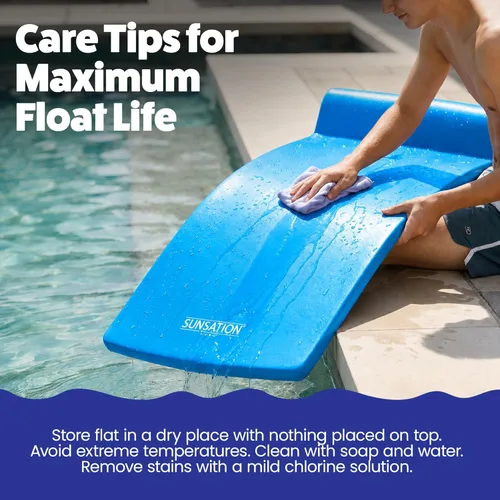Miniatura 6 de TRC Recreation Sunsation 1.75" Thick Foam Pool Float Lounger w/ Headrest for Lounging & Sunbathing in Swimming Pools, Beaches & Lakes, 70" x 26