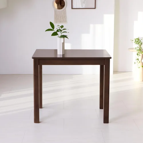Miniatura 9 de Livinia Cabin 33.5" Mesa de comedor de madera/Mesa de cocina rectangular pequeña moderna de madera maciza de estilo granja (negra)