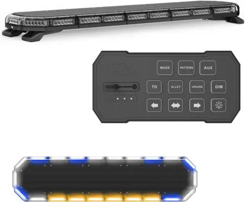 Miniatura 21 de SpeedTech Lights K-Force 47 - Barra de luz LED estroboscópica de policía de tamaño completo para montaje en techo, luces de advertencia para Verde