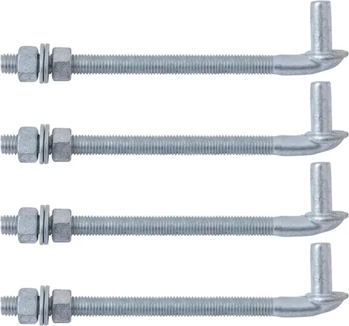 Miniatura 9 de VIVIDA Bisagra de puerta de perno en J de 8 pulgadas, paquete de 2, bisagra de perno de puerta con pasador macho de 5/8 pulgadas, herrajes de valla