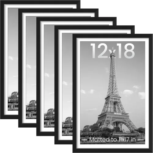 Miniatura 17 de upsimples - Portarretratos de 11 x 14 para galería de fotografías. Marcos para fotos de 8 x 10 pulgadas con paspartú o de 11 x 14 pulgadas sin Dorado