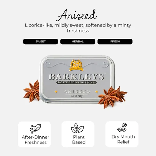 Miniatura 3 de Barkleys Mentas de aliento de anís – Fuerte sabor a anís dulce de menta fresca para fiesta, después de la cena, boda, uso diario – mentas veganas