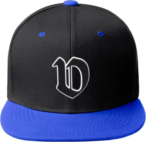 Miniatura 1357 de Daxton Gorra clásica con visera de billete plano con letras del alfabeto inglés antiguo de la A a la Z