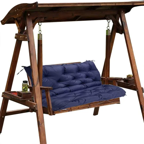 Miniatura 9 de Cojines de repuesto para columpio con respaldo, cojín de banco impermeable para exteriores, 2-3 plazas, para muebles de jardín y patio