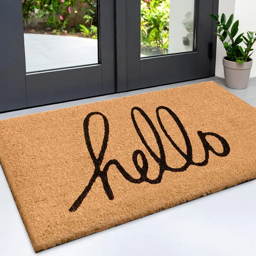 Miniatura 13 de LuxUrux Alfombra de Fibra de Coco de Bienvenida - Respaldo Extra Resistente, 17'' x 30'' Alfombra Natural para Puerta - Fácil de Limpiar, Hermoso