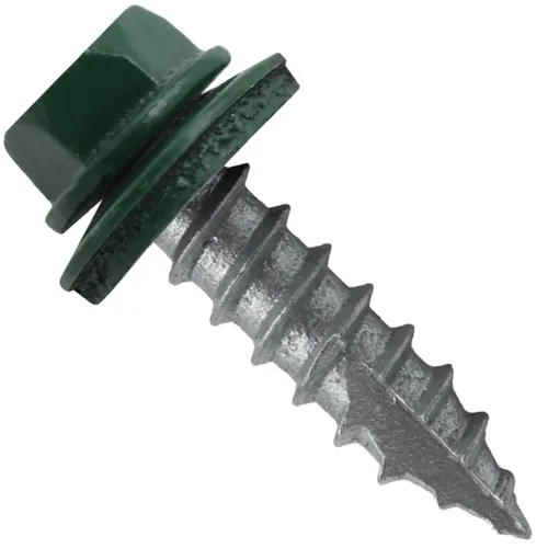 Miniatura 5 de HERR #14 CHARCOAL Tornillo de techo de chapa metálica de cabeza hexagonal: 250 tornillos x 1