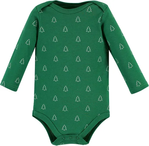 Miniatura 86 de Hudson Baby Body unisex de algodón de manga larga para bebé, leopardo rosa rojo