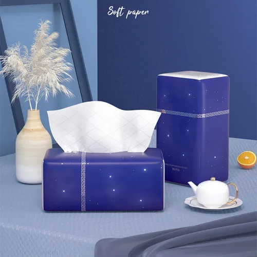 Miniatura 3 de Servilletas faciales suaves, papel higiénico, funda de bolsa, no en caja, tejido facial desechable, papel facial blanco, material de fibra de pulpa