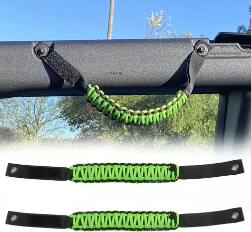 Miniatura 18 de Asas de agarre para barra antivuelco, mango de agarre de paracaídas para accesorios Ford Bronco 2021+, con diseño de bandera de EE. UU., paquete