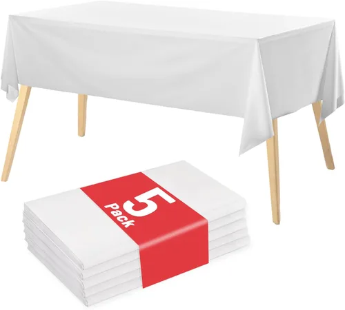Miniatura 21 de Mantel de plástico, 310 pies x 54 pulgadas, mantel desechable con cualquier corte de corte, rollo de plástico de alta calidad para fiestas, pícnics