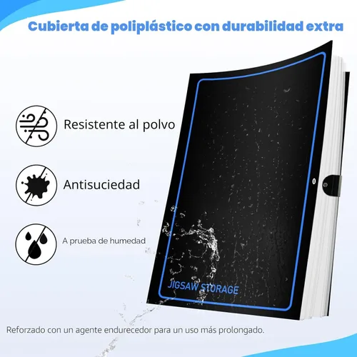 Miniatura 3 de ALL4JIG Carpeta de rompecabezas de 25.98 x 30.31 pulgadas, carpeta de almacenamiento que ahorra espacio para colección de rompecabezas de 500 a 1000