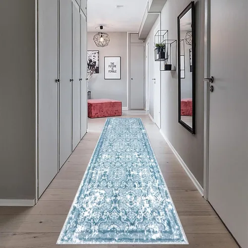 Miniatura 17 de Vaukki - Alfombra de pasillo, suave y peluda, alfombra antideslizante lavable, para lavandería, cocina, granja, baño, entrada y dormitorio