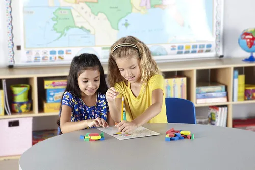 Miniatura 2 de hand2mind Juego de bloques con patrón de espuma, manipuladores geométricos y formas de clasificación para preescolar y jardín de infantes, juego