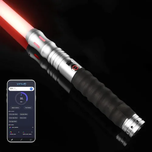 Miniatura 9 de Sables de luz para duelo con balanceo suave con APP – Sables de luz RGB cambiables de 16 colores, empuñadura de metal con control de movimiento