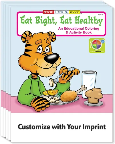 Miniatura 10 de ZOCO Coma bien, come sano – Libros para colorear de nutrición (paquete de 50 unidades, con crayones) – Folletos médicos – Juegos y actividades