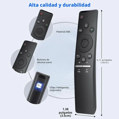 Miniatura 8 de Reemplazo de voz para mando a distancia de Samsung Smart TV, nuevo control remoto BN59-1266A para Samsung con función de voz. Garantía de 1 año.