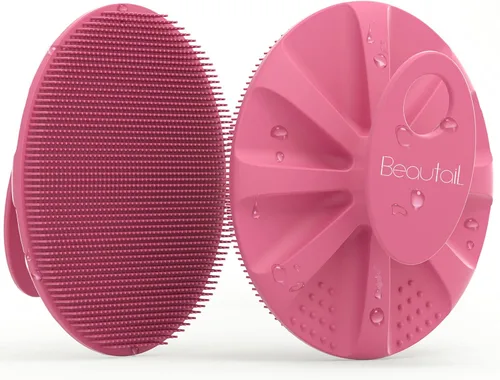 Miniatura 12 de BEAUTAIL Cepillo de silicona para ducha y baño, exfoliante suave para mujeres y hombres, piel sensible al bebé, fácil de limpiar, enjabona bien, más