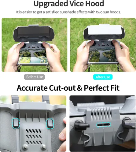 Miniatura 3 de 2 en 1 parasol parasol Joysticks Protector para mando a distancia DJI RC/RC 2, accesorios de protección de pantalla compatibles con DJI Mini 3
