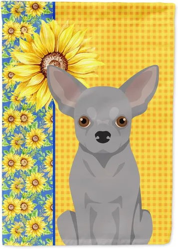 Miniatura 45 de Caroline's Treasures WDK5331CHF - Bandera de verano con diseño de girasoles rojos y blancos, manga grande, para porche, para colgar en la pared